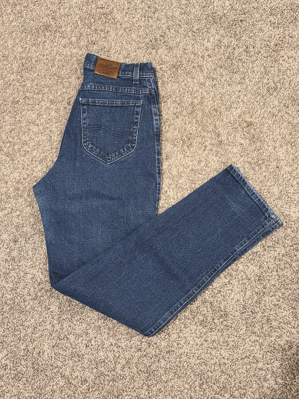 Vintage Lee Original Jeans Women's High-Rise Denim Dark Blue